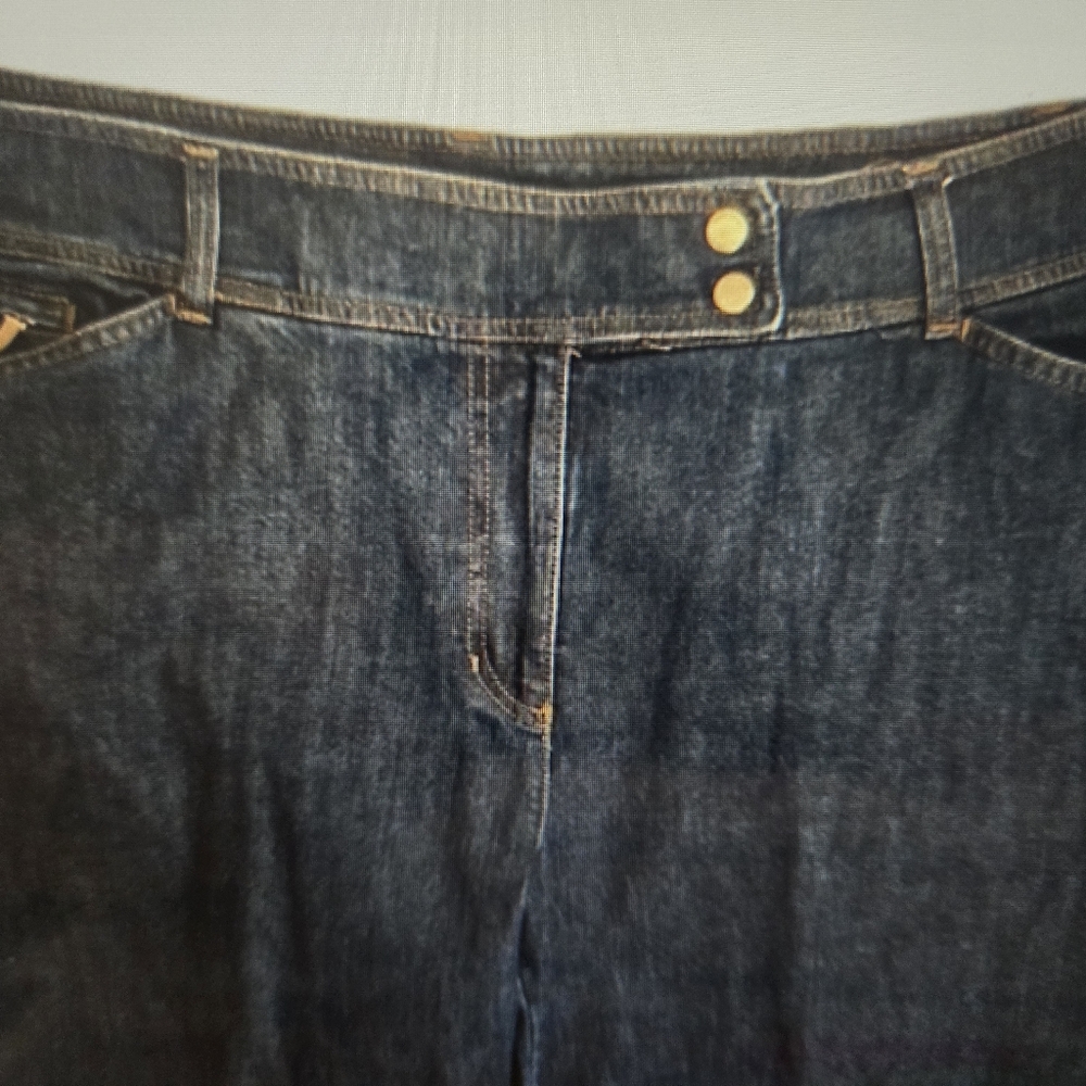 💙Jones New York 5 Pocket Wide Leg  Jeans,  20W (more like a 16 or 18) HtH 22"